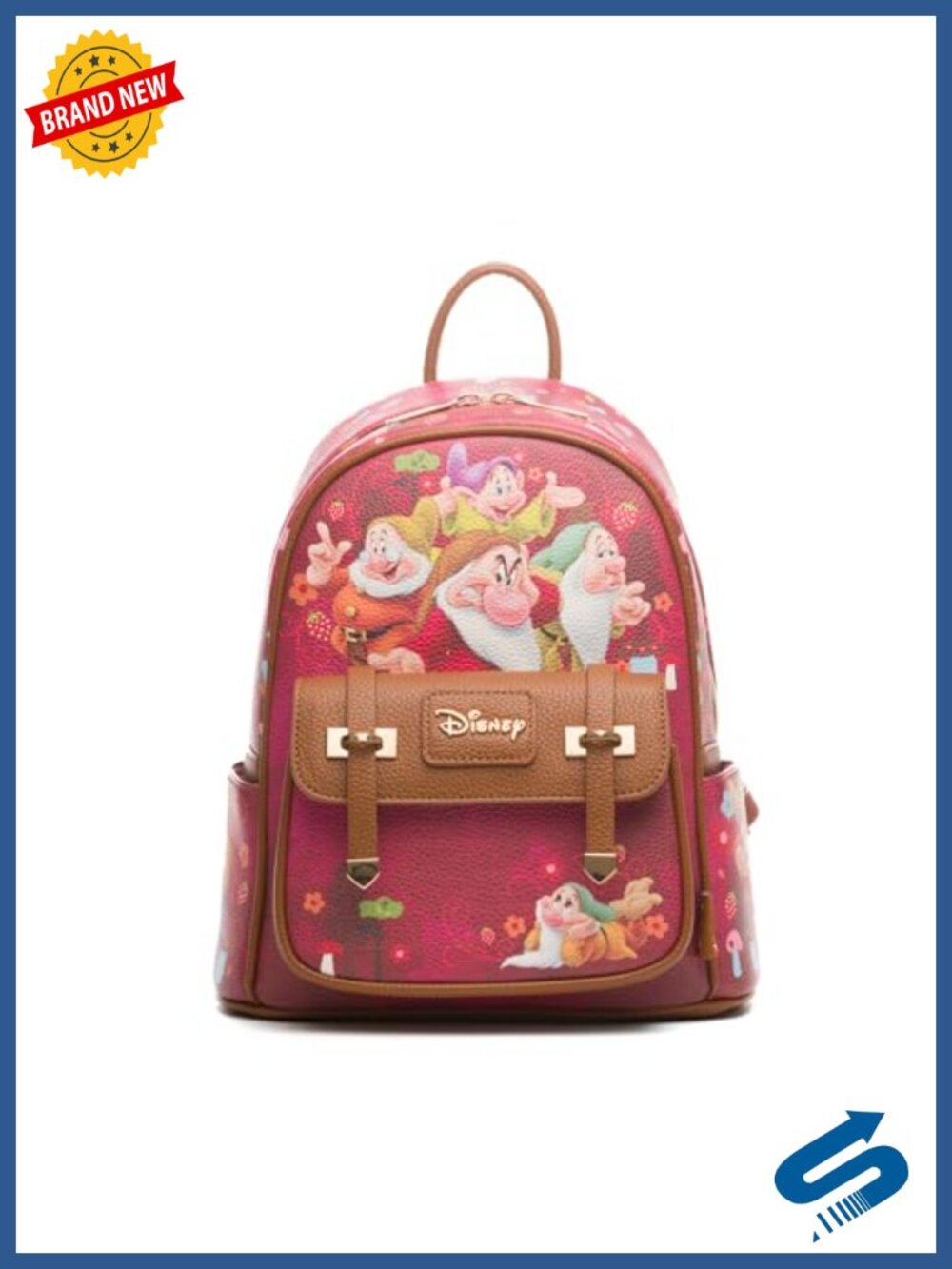 Disney Snow White Mini Backpack - Faux Leather, Vegan Leather, 11 Inch Daypack